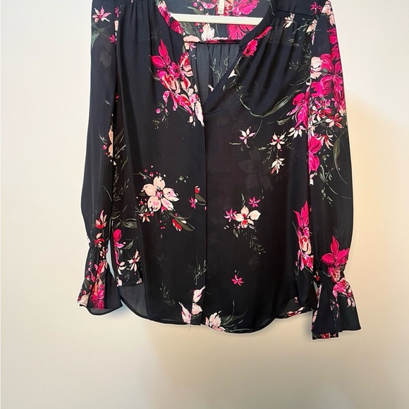 Joie Tops - Joie Floral Black and Pink Women's Top